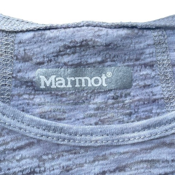 Marmot Gray White Long Sleeve Hooded Top Lightweight Workout, size Small - Picture 8 of 10